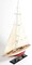 32 Red and White Endeavour Yacht Painted Boat Hand Painted Decorative Boat